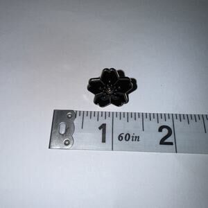 Black Flower Pin Brooch